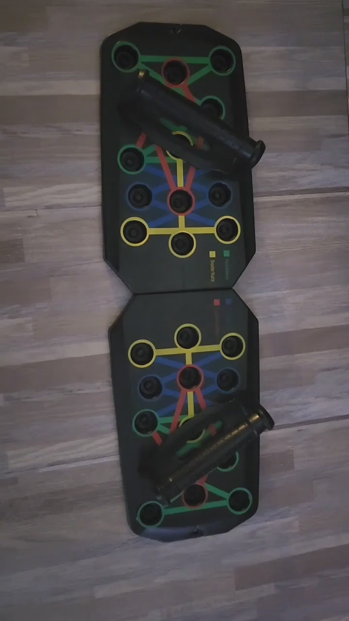 Load video: &lt;p&gt;Watch how every push-up turns into real progress. Our innovative design activates more muscles, improves form, and takes your home workouts to the next level. Feel the power, precision, and stability in every move this is what smarter training looks like.&lt;br/&gt;&lt;br/&gt;&lt;/p&gt;